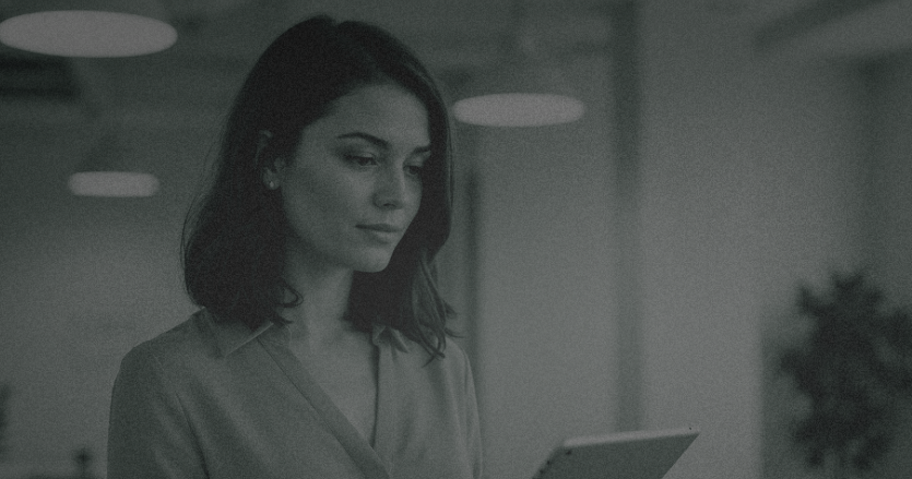 Persona trabajando en computadora