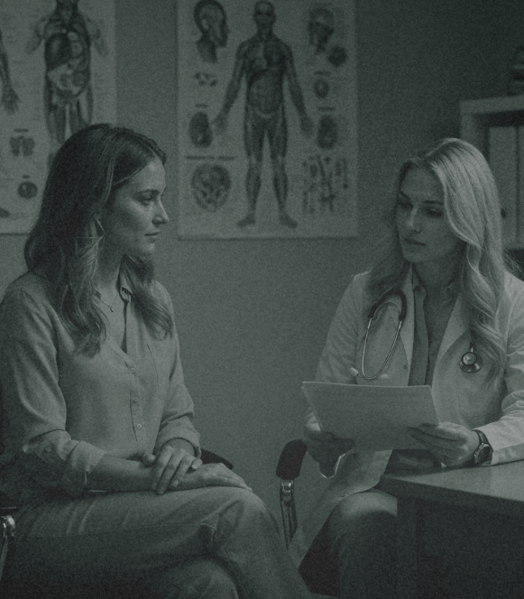 Paciente y doctor hablando